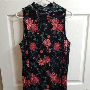 Mudd black velvet sleeveless dress Sz 1X